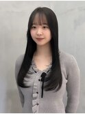 韓国柏顔周り縮毛矯正髪質改善レイヤー前髪カット韓国風ヘアボブ