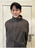 センターパート　リクルートヘア　men's