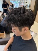 メンズツーブロックツイストスパイラルパーマ