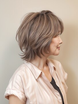 ヘア サロン ニコル(Hair Salon Nicol) 白髪を生かしたハイライトミディアム
