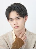 フェザーパーマセンターパートニュアンスパーマ韓国マッシュ黒髪