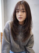 ニコ トウキョウ 渋谷(nico TOKYO)&nbsp;ミディアムレイヤーカット顔周りレイヤーハッシュカット透明感