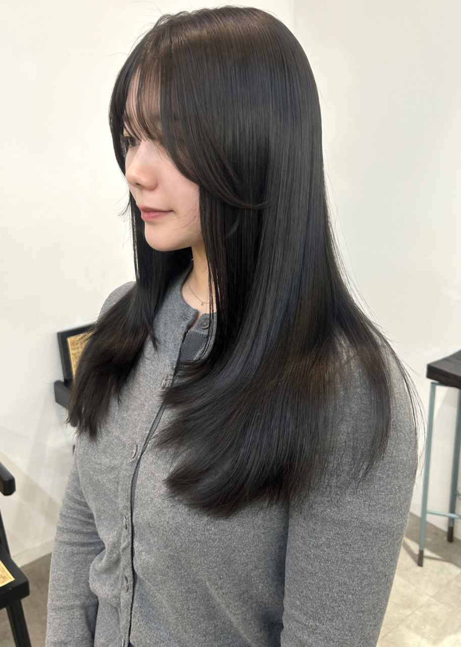 オルセン(OLSEN) グレージュカラー/レイヤーカット