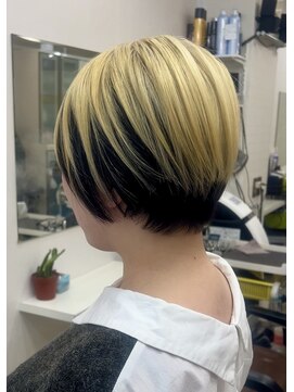 ヘアーサロンアンク(hair salon anc) アンブレラカラーブリーチ２回（縮毛履歴あり）