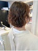 福山人気20代30代くしゅふわボブパーマニュアンスゆるスタイル