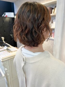 キャアリー(Caary) 福山人気20代30代くしゅふわボブパーマニュアンスゆるスタイル