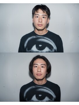 ウェルネス(Wellness) メンズカットスパイキーショートツーブロックセンターパート1