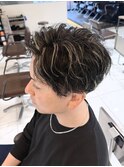 メンズハイライト/メンズパーマ/メンズショート/藤枝