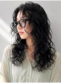 原宿外国人風パーマスパイラルパーマロングパーマ20代30代40代
