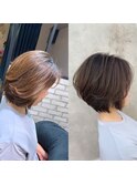多毛さんオススメ！大人レイヤーショートボブ×シャンパンカラー
