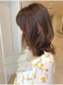 [K-two栄町]春ベージュcolorとボリュームミディアムで華やかに