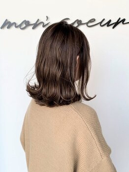 ヘアーサロン モンクール(hairsalon mon'coeur)の写真/【全MENUトリートメント付】パサつきやキシみにサヨナラを！毛先まで潤いに満ちた、指通りなめらかな艶髪へ