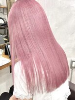 ロア 福岡天神本店(LORE)&nbsp;ダブルカラーミルクティーピンクベージュカラーハイトーンカラー