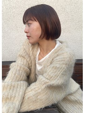 リアン(LieN) オレンジピンク x コンパクトボブ