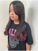 20代30代☆大人可愛いグラデーションシアーピンク×黒髪