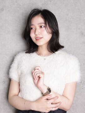 ラボヌールヘアーリアン 川越店(La Bonheur hair Lien) 流しバンク外ハネ