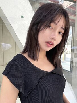 トイ(TOI) 乾かすだけで可愛い鎖骨ミディアム/グレージュ/シースルーバング