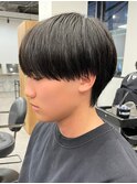 黒髪マッシュナチュラルマッシュメンズヘア韓国ツーブロック