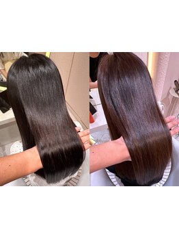 真っ直ぐになり過ぎない柔らかな縮毛矯正◎全国最高峰sandの髪質改善で理想のスタイルに〔ショート/ボブ〕