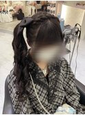あみかちゅサイドポニー/梅田ヘアセット