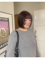 リビング 津田沼(LIVING) フェイスレイヤー/ボブ/ボルドーカラー【津田沼駅】