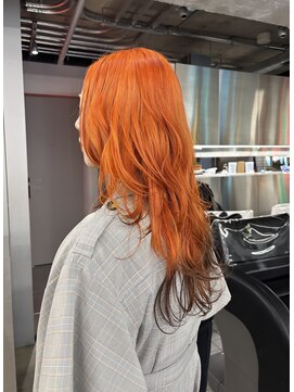 レコ 渋谷(LECO) ロングレイヤーのオレンジデザインカラー