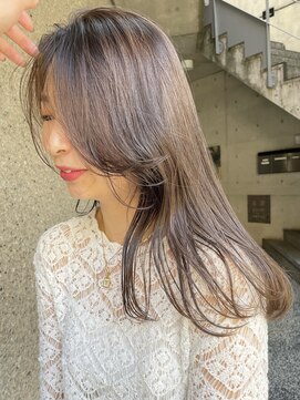 メゾンアクア 表参道(Maison ACQUA) ◎ブリーチなしカラーメルティーカラーオリーブベージュ