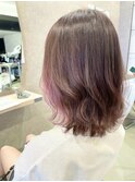 《FRAME central》インナーカラー×ミディアムパーマスタイル