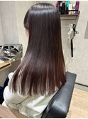 ワインレッド×艶髪