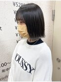 【morio】札幌ボブ　ぱつっと軽めの黒髪ボブ