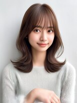 アビリタ(abilita)&nbsp;ミディアム くびれミディ くびれヘア 顔周りカット 透明感カラー