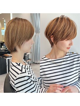 バンプ ギンザ(BUMP GINZA) 30代40代50代絶壁解消ひし形白髪ぼかし大人ショートボブ ER