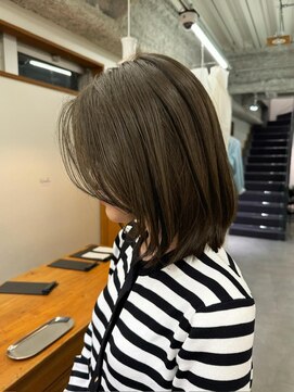ニール 名古屋 伏見 丸の内(NEELU) 【NEELU_take】ブリーチなしダブルカラーのオリーブベージュ