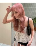 ピンクベージュナチュラルレイヤーカット