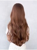 ロング顔周りレイヤー韓国ヘア小顔_ba569641
