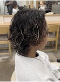 サーフカールフェザーパーマバズカットマレットヘアシャギー眉毛