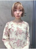 ハイトーンミニボブ×透けバング