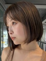 ミンクスリッカ 表参道(MINX RICCa)&nbsp;大人可愛いシースルーバング×小顔ナチュラルボブ