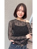 ナチュラルボブ前髪ありイメチェン20代30代40代ボブ