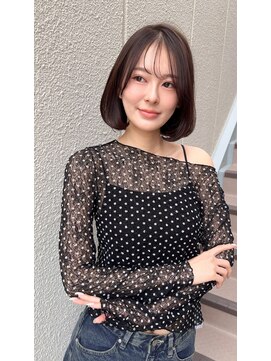 ダム(DaM) ナチュラルボブ前髪ありイメチェン20代30代40代ボブ