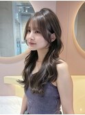 □顔まわりレイヤーカット髪質改善縮毛矯正ブリーチなしダブル