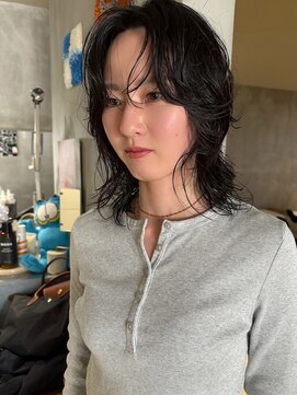 ハウ 心斎橋(how) 夏カラーで透明感/ミディアムパーマ×ラフスタイル似合わせ