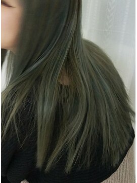 ホワイトスペース(whitespace) ブリーチ藍媚色&メッシュ