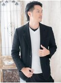 ≪mod's men≫刈上げ黒髪ショートo