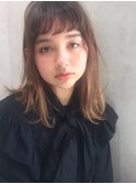 【CREAR 恵比寿/代官山】前髪外ハネアッシュブラウンネオウルフ