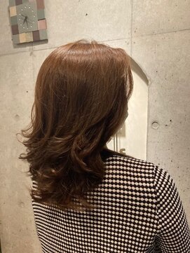 美容室 ル クラージュ ブラウンアッシュ×セミロングスタイル