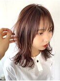 小顔に見せる外ハネレイヤー