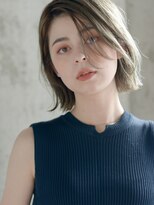 エムクランメイクス 原宿 表参道(m.clan MAKE'S)&nbsp;大人かわいいミニウルフくすみブルーデジタルパーマ前髪ボブ