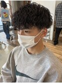 波巻きスパイラルツイストスパイラルパーマツーブロックパーマ