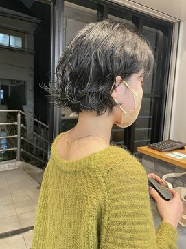 サンド 表参道(sand) ショートボブパーマ20代30代40代イヤリングカラー大人可愛い